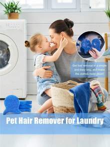 Bộ 8/3 quả bóng giặt và loại bỏ lông thú cưng tái sử dụng, bóng loại bỏ lông thú cưng và xơ vải mới nhất dành cho máy giặt, thích hợp cho cả giặt ướt và giặt khô. - Nhiều màu - Xem 5