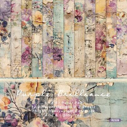 Serie floral de brillo púrpura