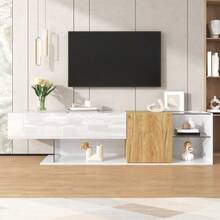 Television Stands & Entertainment Centers - Natural, White - View 4