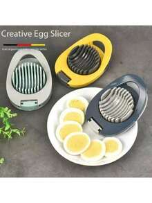 304 Stainless Steel Egg Slicer, Fruit Cutter, Egg Divider - Multicolor - View 2