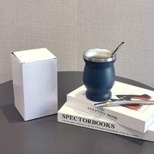 8盎司/240毫升双层保温马黛茶葫芦杯，配2个吸管和清洁刷，8盎司不锈钢茶具套装，黑色，送货上门。8盎司马黛茶杯，304不锈钢双层保温马黛茶杯，马黛茶葫芦茶杯套装，包含清洁刷和2个吸管。8盎司马黛茶杯，304不锈钢双层保温马黛茶杯，马黛茶葫芦，茶杯套装，包含清洁刷。 - 彩色 - 查看 23