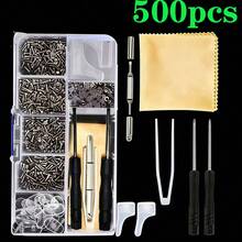 Kit de reparación de gafas mejorado, incluye tornillos, destornillador de gafas, almohadillas nasales, patillas, pinzas para gafas de sol, herramientas de reparación de gafas y relojes - Multicolor - Ver 14