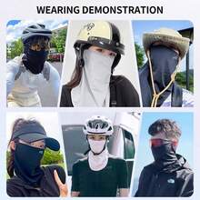 1pc Fashionable Breathable And Cooling Face Mask, Suitable For Men And Women In Spring And Summer. Made Of Breathable Fabric With Elastic Design For Comfortable Wear. - Multicolor - View 8