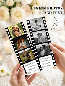1/3pcs Customized Photo & Text Bridesmaid Proposal Cards, Minimalist Style Bridesmaid Proposal Card Template With Bow, Will You Be My Bridesmaid Cards - Multicolor - View 9