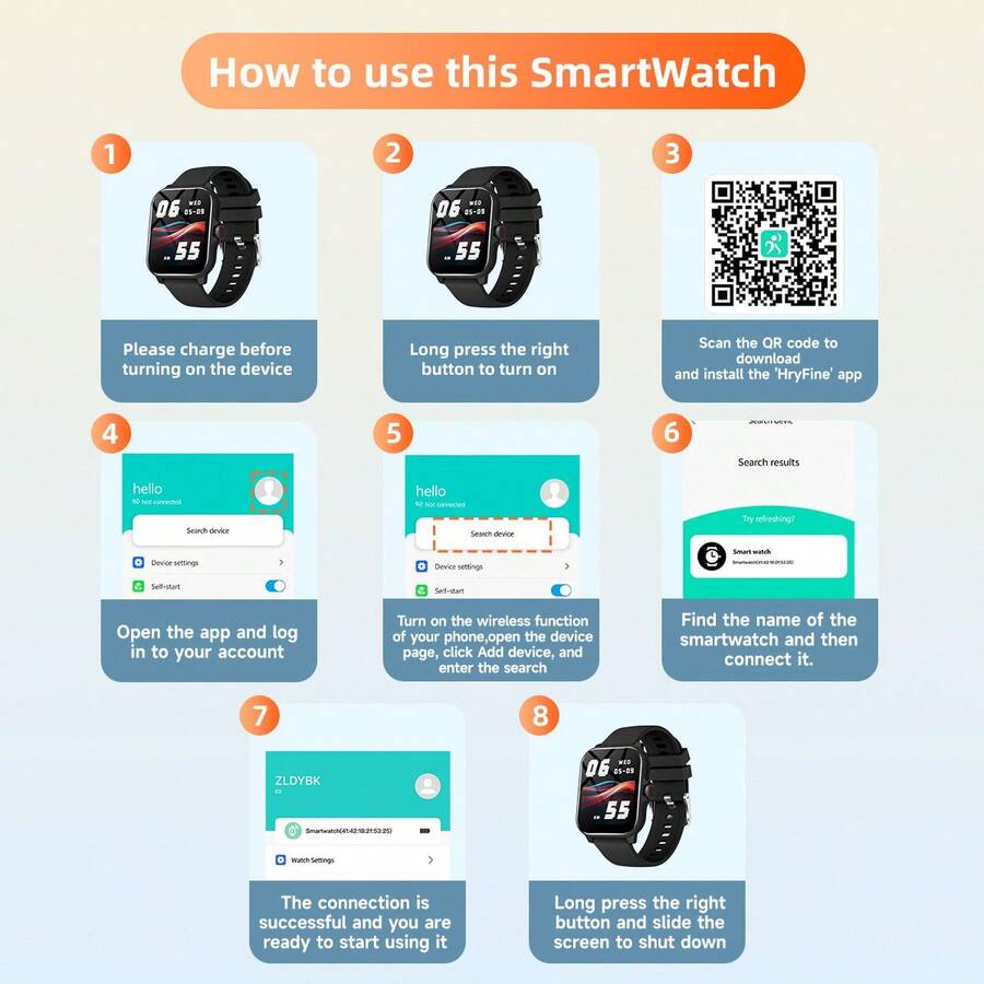 时尚智能手表（女款）：蓝牙通话和音乐，超低功耗芯片，超长续航，简约高清运动手表可穿戴设备 - 查看 1