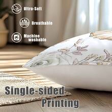 MEMNUN 4件套水彩蝴蝶结图案“家，甜蜜的家 & 家是你故事的开始”印花抱枕套（不含枕芯），采用桃绒面料，单面印花，枕套尺寸：17.7*17.7英寸（45*45厘米）/19.69*19.69英寸（50*50厘米）/15.75*15.75英寸（40*40厘米），家居装饰抱枕套，卧室装饰枕套，礼品 - 彩色 - 查看 5