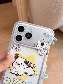 1 PC, The Stars Puppy Clamshell Laptop Following From Shell Applies To New Interesting Ideas Books Iphone17 / Iphone17promax Iphone16 Pro Max/Iphone15 Pro/Iphone14 Iphone13/12/11, Suitable For Family/Friends/Sister/Girlfriend On Valentine's Day Gift/Birthday Gift/Mother's Day Gift - Baby Blue - View 4