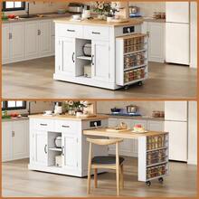 Dining Tables - White+Oak + MDF + Dining Room - View 3