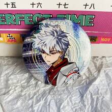 1個 Teen Link Click 動漫全息雷射按鈕胸章，時光代理角色圓形馬口鐵胸針徽章，金屬安全針領飾配件，適用於背包、夾克、帽子，漫畫收藏飾品禮物，適合青少年男孩女孩 - 彩色 - 查看 10