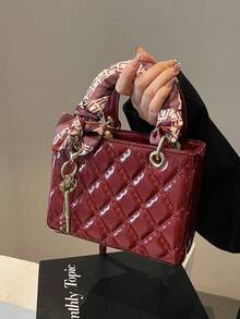 Dedoo 2025新款时尚奢华雏菊小巧高端手提包，钻石刺绣包，托特单肩斜挎包，适合春夏旅行、校园生活、日常通勤、圣诞礼物、派对、婚礼等场合。 - 紅色 - 查看 5