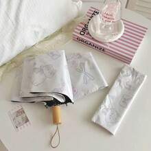 Bowknot Series Minimalist Fashion 8-Bone Black Coating UV Protection Folding Umbrella, Suitable For Sunny And Rainy Days - Bow - View 5