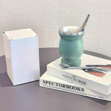 8盎司/240毫升双层保温马黛茶葫芦杯，配2个吸管和清洁刷，8盎司不锈钢茶具套装，黑色，送货上门。8盎司马黛茶杯，304不锈钢双层保温马黛茶杯，马黛茶葫芦茶杯套装，包含清洁刷和2个吸管。8盎司马黛茶杯，304不锈钢双层保温马黛茶杯，马黛茶葫芦，茶杯套装，包含清洁刷。 - 彩色 - 查看 14