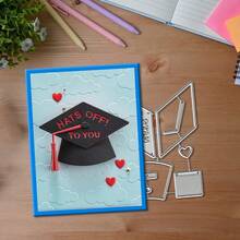 创意返校季模具、DIY剪贴簿相册和压花模板、贺卡制作工具、卡片纸切割工艺品、礼品卡制作模板模切。 - 銀色 - 查看 2