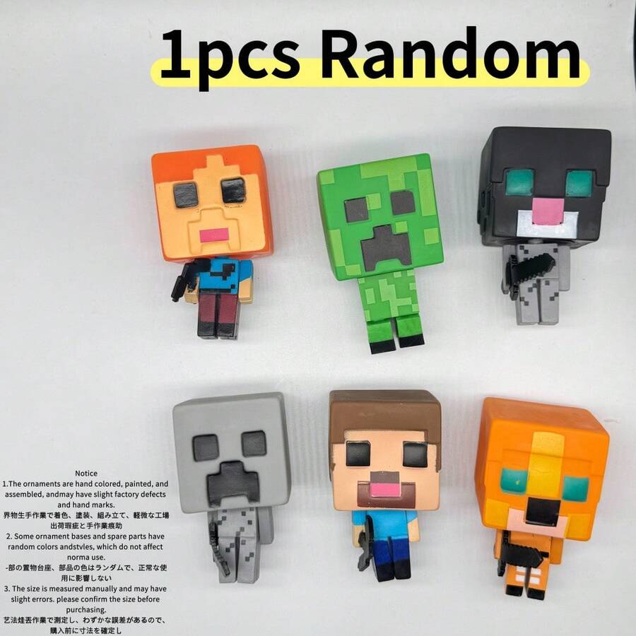 Minecraft Set de jucării de percuție interesant cu cutie misterioasă, potrivit ca favoruri de petrecere, decorațiuni interioare, Anul Nou, Ziua Îndrăgostiților și alte cadouri de sărbători - Multicolor - Vizualizare 1