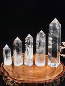 1 pieza Vara de cuarzo cristal natural amarillo citrino piedra de curación en forma de hexágono punta de vara de curación joyería - citrino - Ver 11