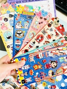 3D立体闪光泡泡贴纸 | 适用于手机/熊/水杯/相机派对，Guka手册的甜蜜酷炫魔法。 - 彩色 - 查看 1