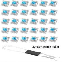 50pcs/100pcs Practical Blue/Black/Red/Brown Mechanical Keyboard Switches, Hot-Swappable Cross Axis Core - With Keycap Puller - Multicolor - View 23