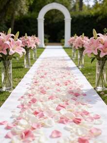 2000 cánh hoa hồng lụa nhân tạo, màu hồng và trắng, lý tưởng cho đám cưới, tiệc sinh nhật, trang trí hộp quà, hoa hồng lãng mạn, hoa cầu hôn, trang trí nhà cửa, trang trí phòng, quà tặng tiệc tùng, quà cô dâu, sinh nhật, lễ tốt nghiệp, tiệc độc thân, tiệc mừng em bé chào đời và nhiều dịp khác. - màu trắng hồng - Xem 3