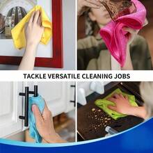 10/5pcs Of Ultra-Fine Fiber Cleaning Cloth, Super Absorbent, Quick Drying, No Trace, Kitchen, Bathroom, Car Furniture, Durable And Reusable Towels, Bright Colors, Easy To Remove Stains And Oil Stains. Multi Functional Cleaning Products Are Modern, Durable And Absorbent, Suitable For Living Rooms, Bedrooms, Bathrooms And Furniture, Easy To Remove Stains And Oil Stains, Essential Cleaning Supplies - 多色的 - 查看 1