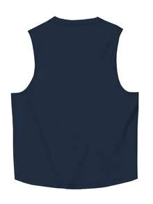 1pc Brasil Flag Design Print Print Men's Tank Top, Casual Sleeveless Athletic Tank Top, Breathable Comfy Tops - 寶藍色 - 查看 2