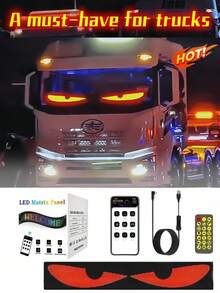 2026 New Car LED Flexible Screen, Multiple Specifications Available, Devil Eye Dynamic Car Sticker Remote Control + APP Dual Control, Ready-To-Use Advertising Soft Screen, Supports Customized Patterns And Text, Car Windshield, Car Body Decoration Ambient Light, Clothing Label, Store Sign LED Advertising - Multicolor - View 2