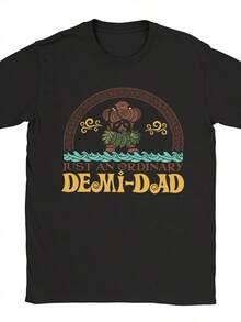 Funny Moanas Maui Stronge T Shirts Men Cotton Vintage T-Shirt Crew Neck Just An Ordinary Demi Dad Tees Short SLeesve Clothing Gift2 Valentine Outfits For Women - 黑色 - 查看 1