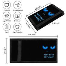 3-Fold Wallet With Keychain, Multi-Functional Card Slots To Meet Daily Needs, Interesting Copy - Multicolor - View 2