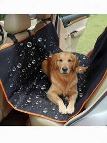 1pc Waterproof Tested Pressurized 210D Lightweight Oxford Fabric Car Pet Mat, Dirt-Resistant Waterproof Back Seat Pet Mat, Casual Comfortable Convenient Black With Colorful Edge, 1pc Pet Travel Car Waterproof Pet Mat - Multicolor - View 16