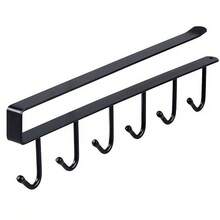Giá treo mũ 6 móc bằng thép gắn tường, giá đựng đồ đa năng, phù hợp với nhiều loại mũ, thiết kế tiết kiệm không gian, có thể dùng để treo quần áo, mũ, túi xách và các phụ kiện nhỏ, kiểu dáng tối giản màu thép. - Nhiều màu - Xem 8