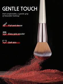 49件套化妆工具套装，包括：25支化妆刷套装+4个化妆海绵+4个圆形粉扑+4个三角形粉扑+2个洁面海绵+4个迷你气垫粉扑+2个化妆刷清洁工具+4个迷你化妆海绵 - 棕色 - 查看 4