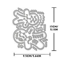 Creative Gingerbread Man Dies, DIY Scrapbooking Album And Embossing Stencil, Greeting Card Making Tool, Card Paper Cutting Crafts ,Gift Card Making Template Die Cuts. - Silver - View 9