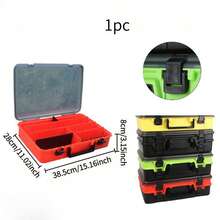 1 Pc Large Fishing Gear Lure Storage Box - Multifunctional Storage Case, Durable Plastic Material, Secure Locking Design, Waterproof And Moisture-Proof, Ideal For Hunting And Fishing Enthusiasts (Color Random) - Random Color - View 9