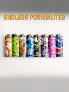 Customized Lighter Sticker With Personal Pattern, Personalized Lighter Pocket Sticker, Lighter Advertising Decoration And Promotional Gift. Can Print Logo And Advertising Slogan. Suitable As A Gift Or Freebie (Lighter Not Included)., Gift For Him - Multicolor - View 6