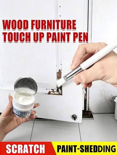 白色木材填料修补套装，包含修补工具 - 用于修补家具和地板上的划痕和损坏区域，可打磨，是木工爱好者的必备工具