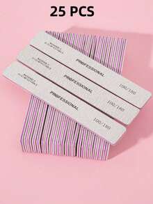 10/5/3pcs Double-Sided Nail File, 100/180 Grit, Washable & Reusable, Suitable For Natural Nails & Acrylic Nails, Home & Salon Use, Nail Care Tools, Nail Art Tools, Nails, Nail Tools (Applicable To Nail Stickers) - Multicolor - View 12