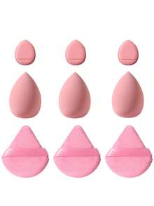 Bộ 9 bông trang điểm, gồm 3 bông trang điểm siêu mềm không thấm nước + 6 bông phấn cầm tay (hình ngón tay cái và hình tam giác), mềm mại, thân thiện với da, nhẹ và tiện dụng. - Nhiều màu - Xem 15