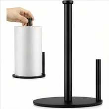 1 Conjunto Suporte para Papel Toalha de Aço Inoxidável com Base Resistente - Dispensador de Papel Toalha Durável para Bancada, Suporte para Filme Plástico, Design Econômico de Espaço, Suporte para Papel Higiênico, Acessório de Decoração para Banheiro, Adequado para Armazenar Papel Toalha, Papel Higiênico, Filme Plástico, para Cozinha, Banheiro, Sala de Estar, Acessório Vertical para Bancada, Suprimentos de Cozinha Modernos e Duráveis, Estilo Seville Toro - Multicolorido - Visão 9