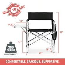 Picnic Time 809-00-138-000-0 Silla Plegable Color Azul Marino - Marino - Ver 2