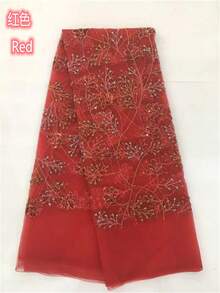 2026 High-Quality Fashion Elegant French Embroidered Handmade Beaded Lace Fabric With Sequins, African Nigerian Wedding Party Material, 5 Yards/1 Yard - A - View 18