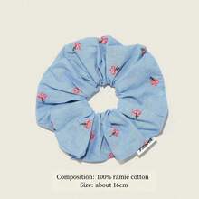 1个布艺刺绣花朵发圈，适合扎马尾辫、盘发，日常佩戴，也适合派对、节日、四季佩戴。 - 彩色 - 查看 8