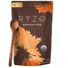 RY.ZE SUPERFOOD.S Mushroom Medium Roast Coffee USDA Organic With 6 Adaptogenic Mushrooms, USA Grown Instant Coffee For Better Energy, Focus Digestion Immunity With Lions Mane & Turkey Tail 30 Servings - 50G - 查看 9