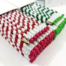 5/10支装旋转条纹铅笔 - 高品质木质铅笔，内置橡皮擦 - 适用于书写、素描、绘画，是理想的激励道具、节日文具、返校奖励和礼品之选。 - 旋轉條紋鉛筆 - 查看 5