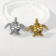 1/2 Handcrafted Pure Copper Tortoises, Bringing Good Luck - Multi-Purpose Decorations For Home, Office And Festivals, Christmas And Halloween Party Gifts, Brooches - 綠色的 - 查看 7