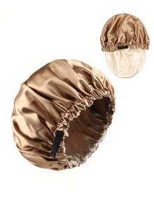 1PC Adjustable Buckle Double-Sided Satin Hair Bonnet, Soft Anti-Frizz Sleep Cap, Night Hair Care Accessories For Women, Ideal Mother's Day Valentine's Day Birthday Gift - Multicolor - View 13