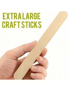 10/50/100pcs Wooden Craft Sticks - Great For Artists DIY Educational Projects And Family Entertainment, Hair Removal Wax Bar, Wooden Tongue Scraper, Wooden Stick, Ice Cream Stick - Apricot - View 5