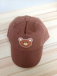1顶 6-36个月 婴儿可爱棕熊刺绣柔软可调节棒球帽，适合男宝宝和女宝宝日常外出休闲穿着 - 小棕熊圖案 - 查看 20