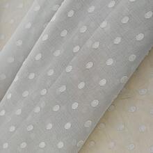 1 pieza Cortina transparente minimalista francesa de lunares jacquard multicolor, adecuada para dormitorio, sala de estar, balcón, estudio y ventana - Gris Claro - Ver 3