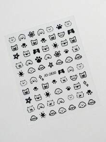 3/6/12张可爱卡通猫装饰贴纸，卡哇伊风格，适用于手账、日记本、剪贴簿、DIY笔记本装饰，也可用于学校、办公用品、剪贴簿、文具等，趣味贴纸，Kindle适用 - 多色 - 查看 6