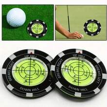 Putt Ball Marker, High-Precision Round Green Reader, Placement Aid, Slope Reader, 1. TXAU - White - View 2