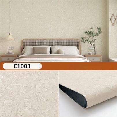1 Cuộn Giấy Dán Tường Tự Dán Họa Tiết Vải Vải 3D, Kích Thước 15.75*118.11 Inch, Dễ Dán, Chống Thấm Nước, Keo Dính Chắc, Thích Hợp Cho Trang Trí Phòng Khách, Phòng Ăn và Hiên Nhà